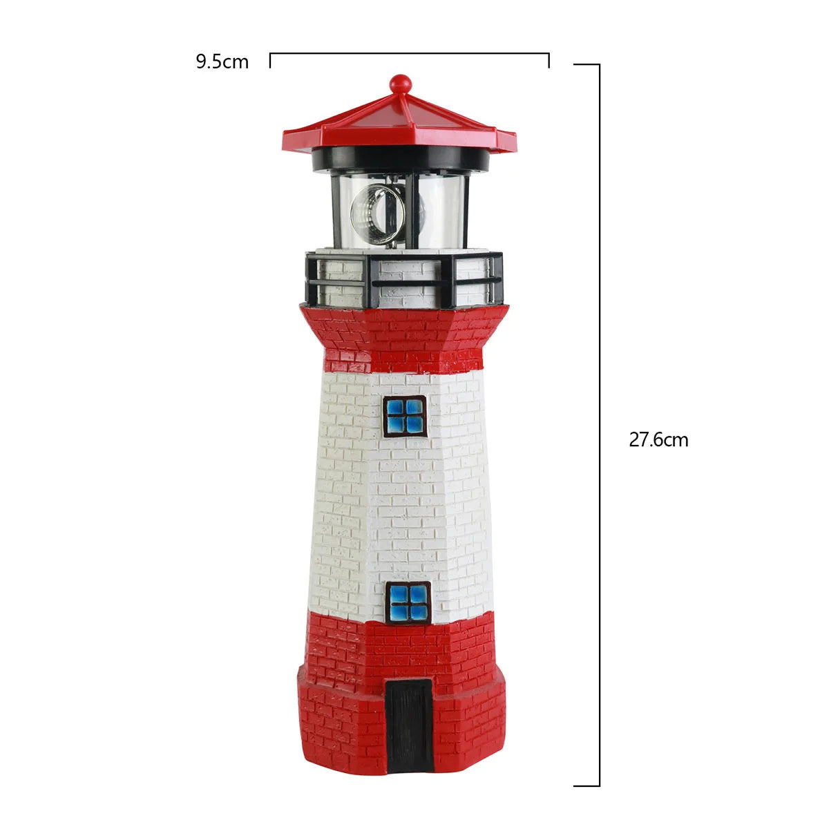 Solar Rotating Lighthouse Light – Waterproof Garden Decor