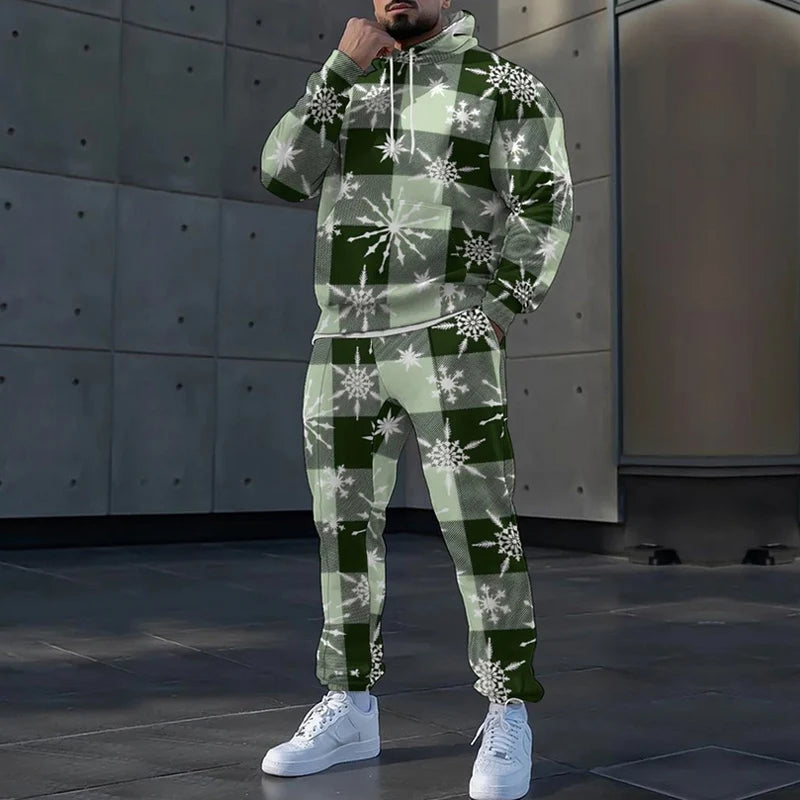 3D Print Men's Hoodie Set – Casual Autumn Tracksuit