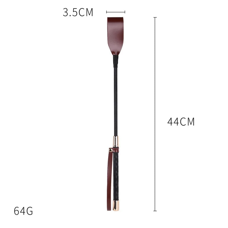 Burgundy-short Color Leather Riding Crop – Ideal for Couples' Play