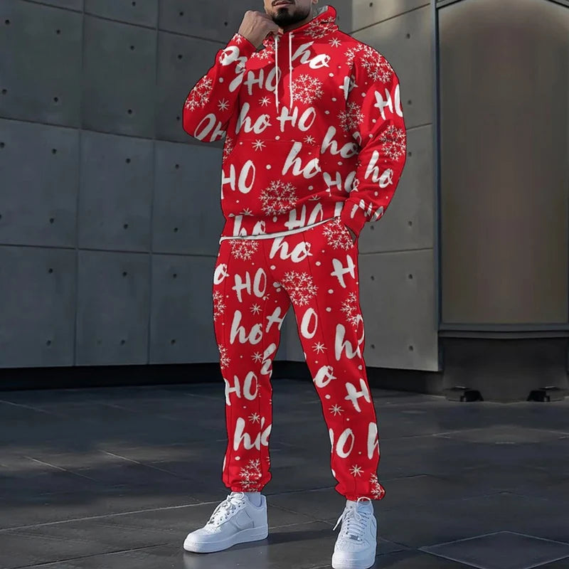HSUCMZ-17 Color 3D Print Men's Hoodie Set – Casual Autumn Tracksuit