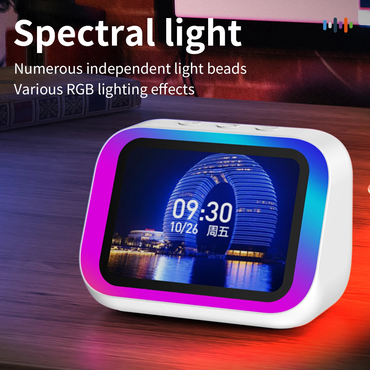 AI Smart Bluetooth Speaker – HD Touchscreen & Alarm