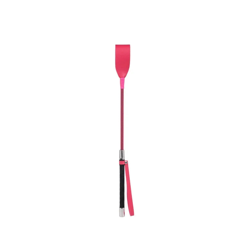 Fuchsia-short Color Leather Riding Crop – Ideal for Couples' Play