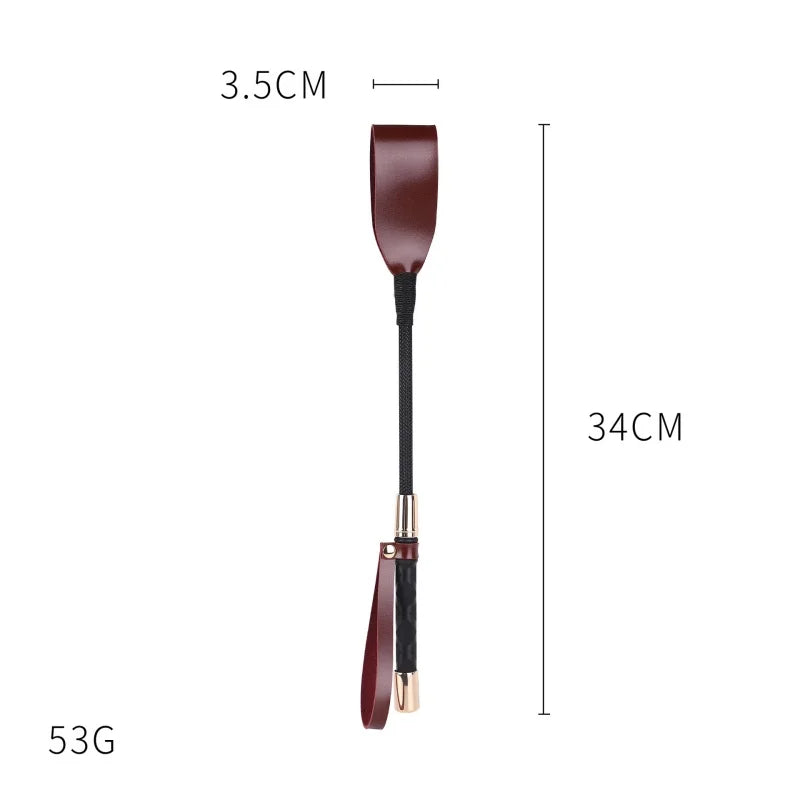 Burgundy-mini Color Leather Riding Crop – Ideal for Couples' Play
