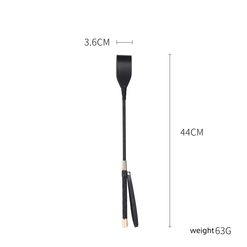 Black-short Color Leather Riding Crop – Ideal for Couples' Play
