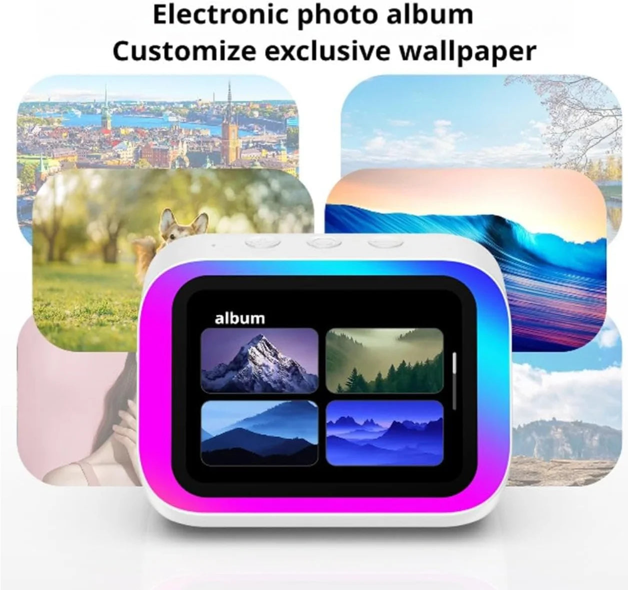 AI Smart Bluetooth Speaker – HD Touchscreen & Alarm