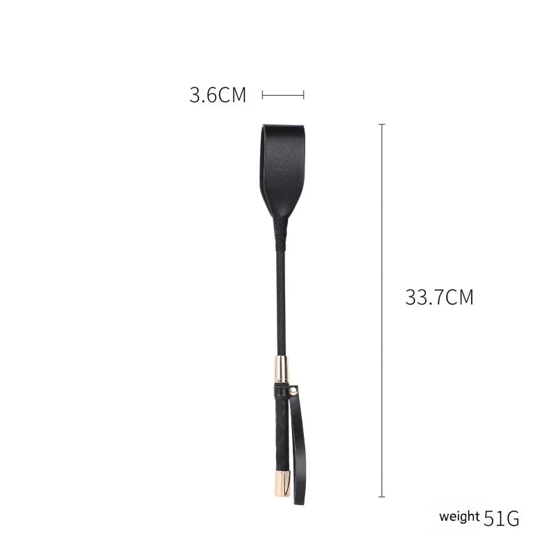 Black-mini Color Leather Riding Crop – Ideal for Couples' Play