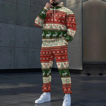 3D Print Men's Hoodie Set – Casual Autumn Tracksuit