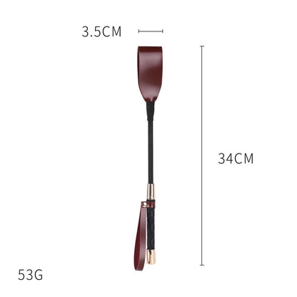 Burgundy-mini Color Leather Riding Crop – Ideal for Couples' Play