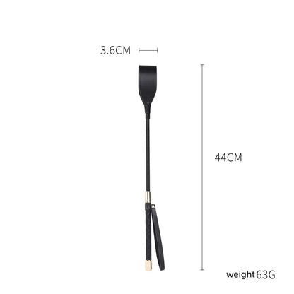 Black-short Color Leather Riding Crop – Ideal for Couples' Play