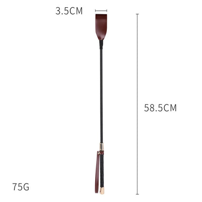 Burgundy-long-length Color Leather Riding Crop – Ideal for Couples' Play